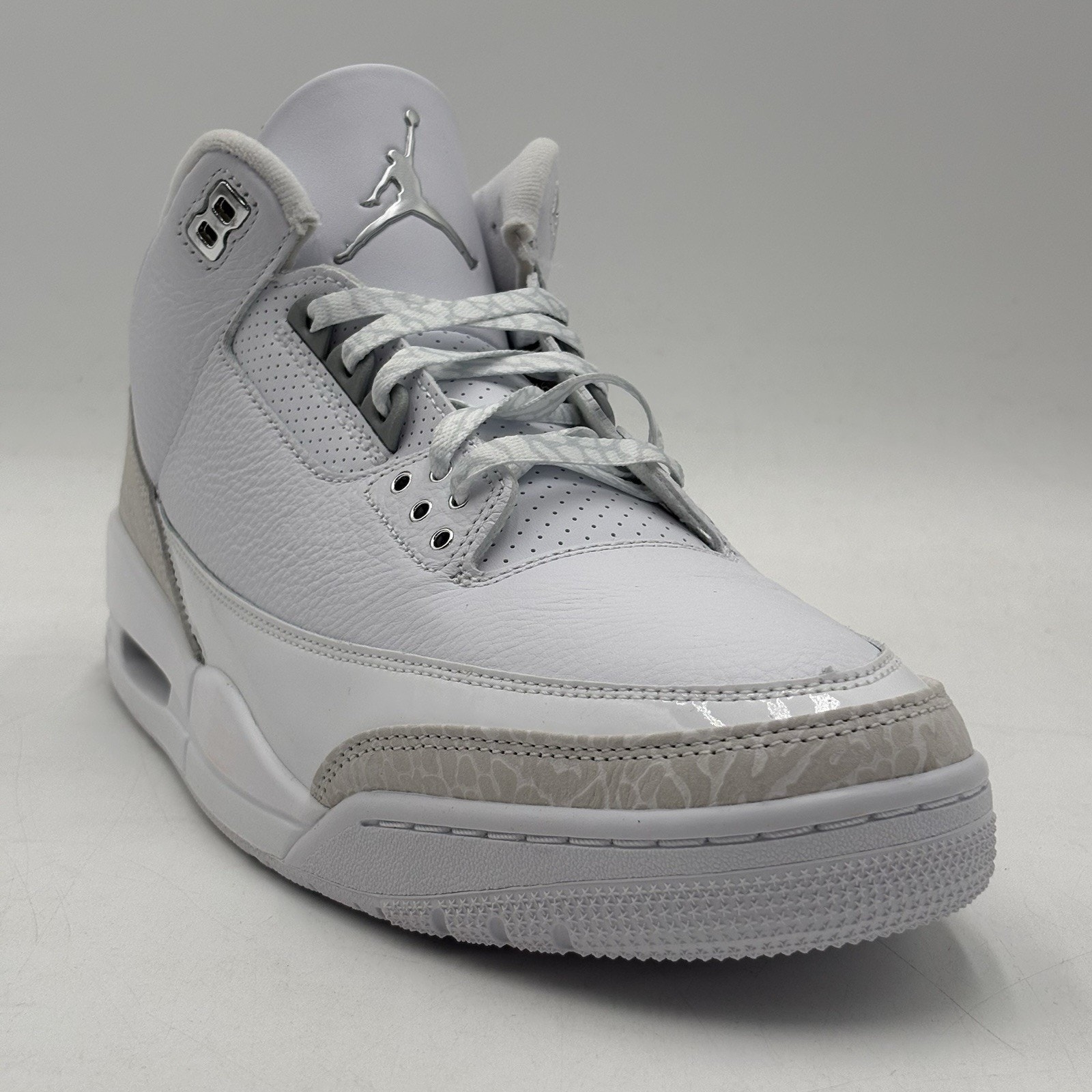 Nike Air Jordan 3 Retro White Silver Sneakers Ct8532 111 Men Size 12 New